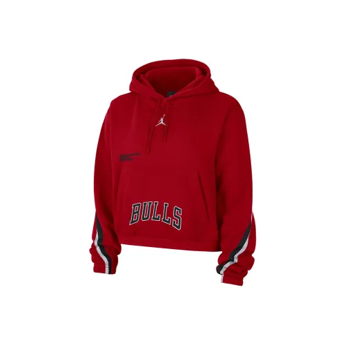 Jordan Chicago Bulls Courtside Statement Edition NBA Флис Пуловер Толстовка Свитшот Женские Университетский красный
