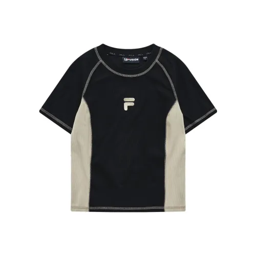 FILA FUSION Комплект с короткими рукавами футболка женский темно-черный