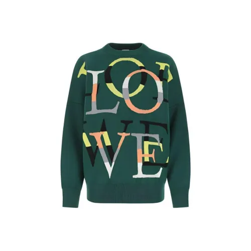 LOEWE SS22 Кашемир Свитер Женский Зеленый