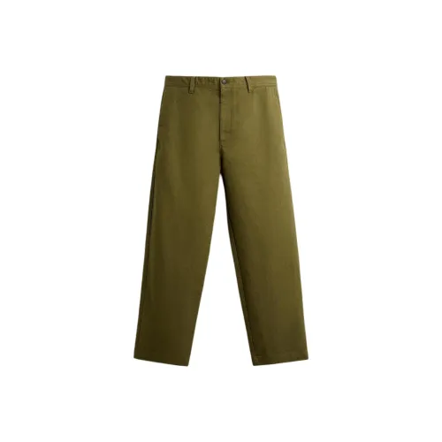 ZARA Повседневные брюки Мужские Оливково-зеленые