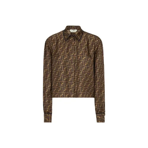 FENDI Коричневые Женские Рубашки