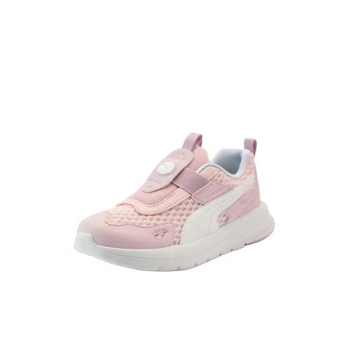 PUMA EVOLVE RUN Устойчивые к истиранию Низкие Беговые кроссовки Светло-розовый Белый Светло-фиолетовый Детские