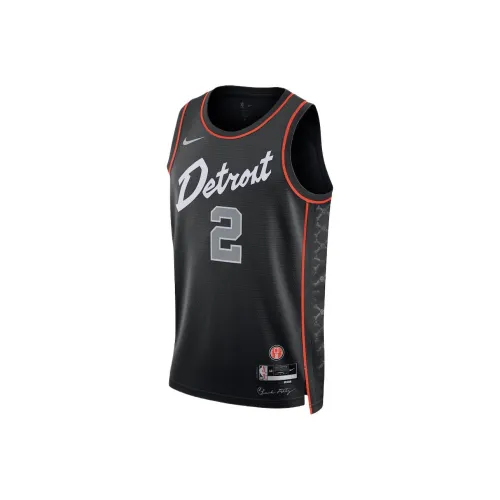NBA Detroit Pistons Nike Городской Edition Swingman Баскетбольная Джерси Унисекс Черный