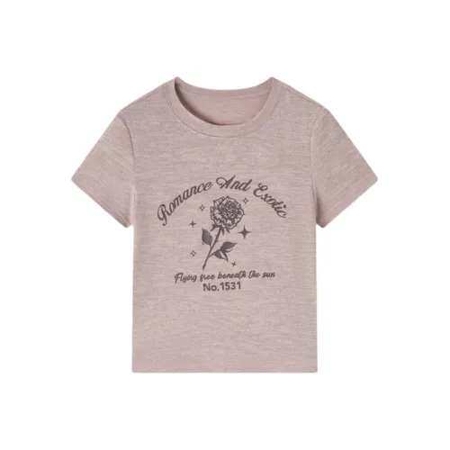 EICHITOO T-рубашка Женская Серая Розовая