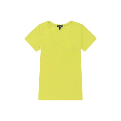 ARMANI JEANS Желтые Женские Футболки