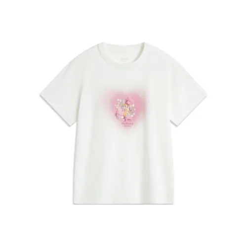 LINING Disney T-Shirt Женская Айвори