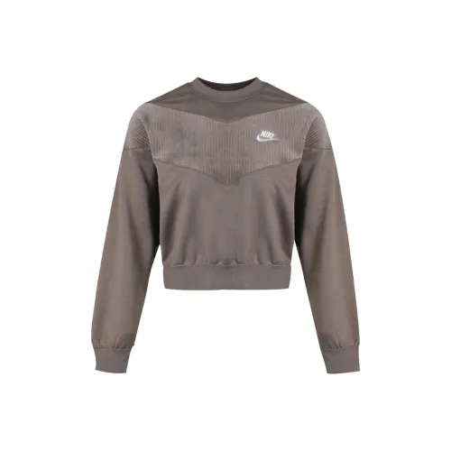 NIKE Черно-серые Женские Свитшоты