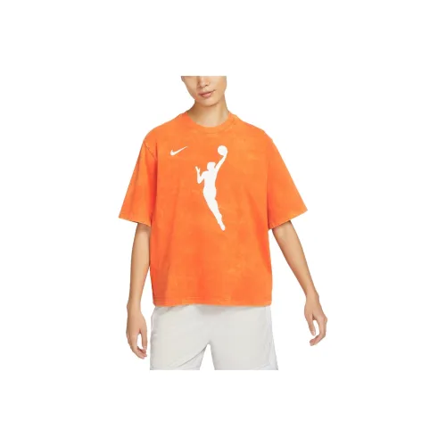 nike Рукав с спущенным плечом T-рубашка Женская Драгоценный камень Апельсин