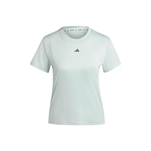 Adidas AirchillHIIT Стандартная T-рубашка Женская Лен Зеленый