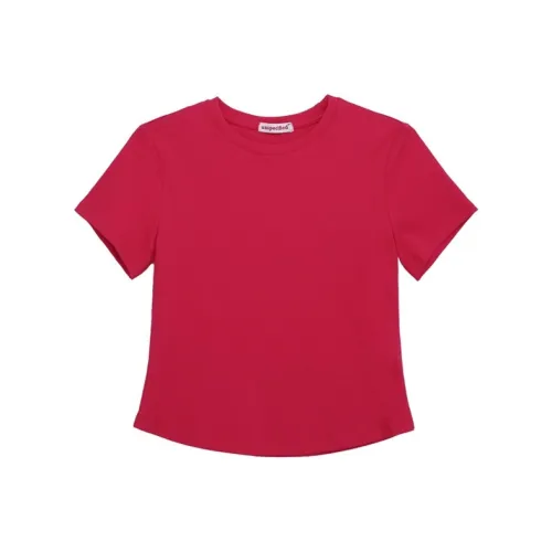 UNSPECIFIED Однотонный Базовый Комплект в Коротких Рукавах Рубашка Женская