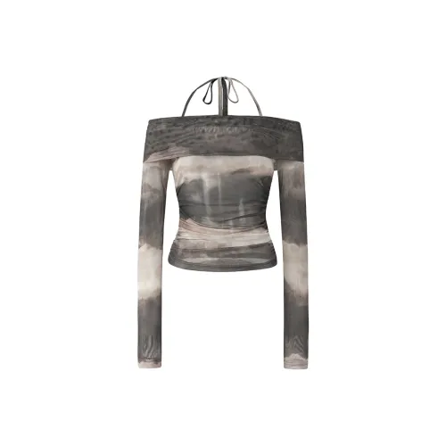 Heartboon x Shirley Zhang T-рубашка Женская Черная Pit Coast