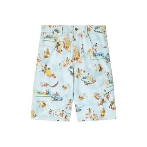 Off Белый Повседневные шорты Мужской Синий