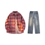 Set (Pink Red Shirt + Nostalgic Blue Jeans)  
Комплект (Розовая Красная Рубашка + Ностальгические Синие Джинсы)