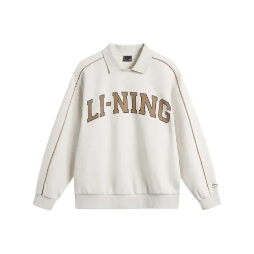 LINING Sports Life Collection Приглушенный серый с текстурой вереска Женские Толстовки