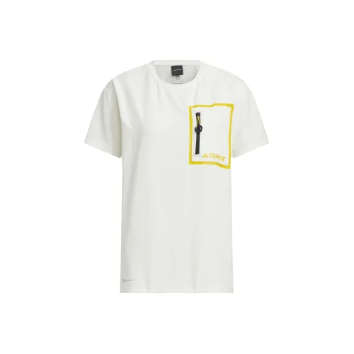 Adidas National Geographic Co Branded Section Белые Женские Футболки