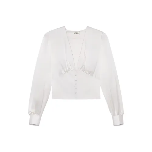 SAINT LAURENT Молочно-белые Женские Рубашки