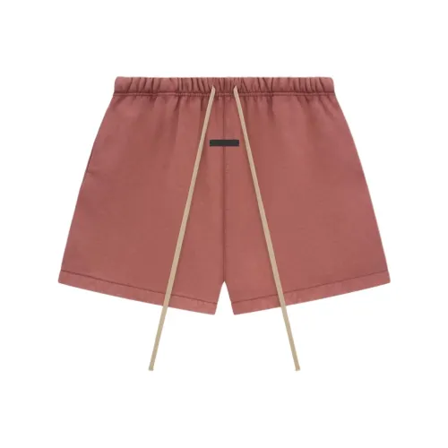 Fear Of God Essentials FALL24 HOMECOMING Коллекция Тяжелый Флис Футбол Короткий Повседневные шорты Мужской Малиновый Светящийся