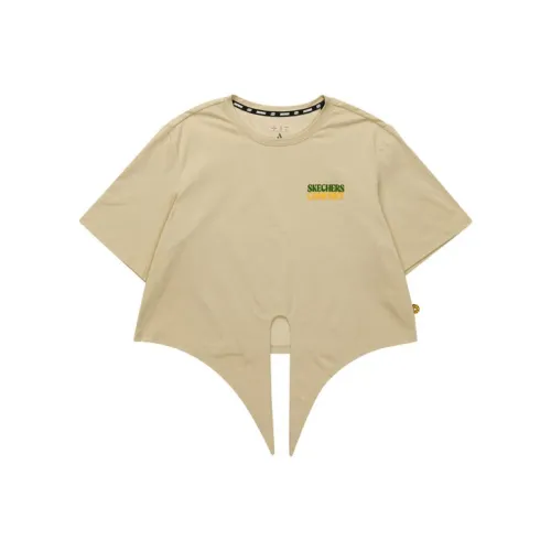 Skechers Т-рубашка с оборванным рукавом женская цвет ирландских сливок