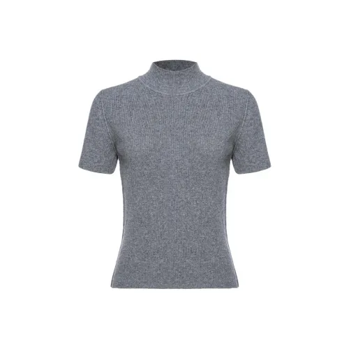 PINKO Maglia A Costine LANA E Cachemire Свитер Женский Серый