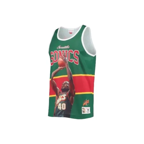 NBA x MITCHELL NESS Seattle Supersonics Баскетбольная Джерси Мужская Зеленая