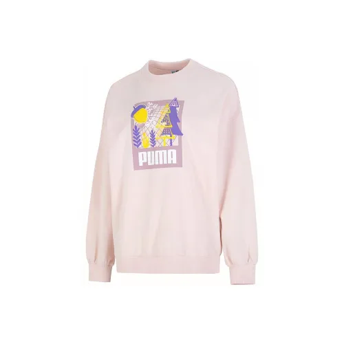 PUMA Розовые Женские Свитшоты