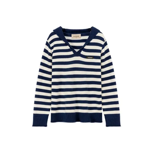 NO ONE ELSE Сине-белые полоски Женские Свитеры