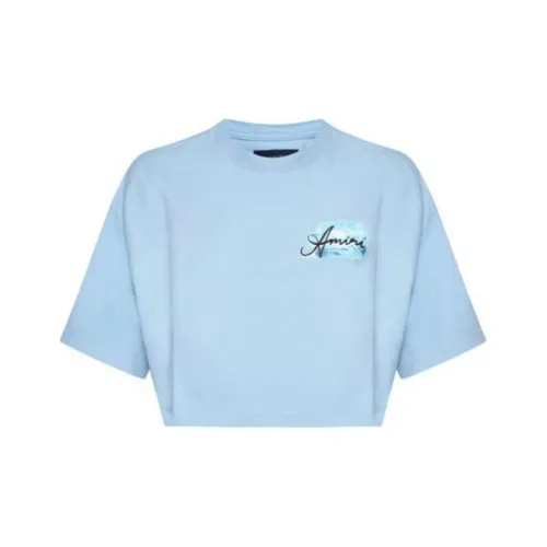 AMIRI T Рубашка Женская Светло-Синяя