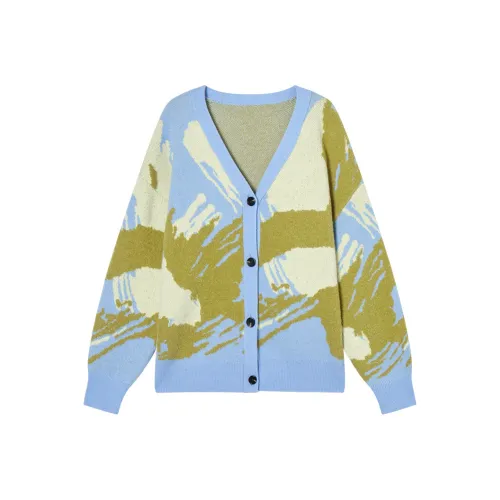 DIALOGUE Свитер Пальто Женские Желтый Синий Многоцветный