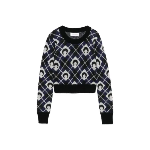 Marine Serre FW24 Свитер Женский Морской Синий