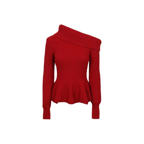 Alexander McQueen Красный Женские Кашемировые Свитеры