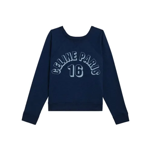 CELINE Темно-синий Женские Свитшоты