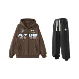 Set (Coffee Sweatshirt + Black Training Pants)  
Комплект (Кофейный Свитшот + Черные Спортивные Штаны)