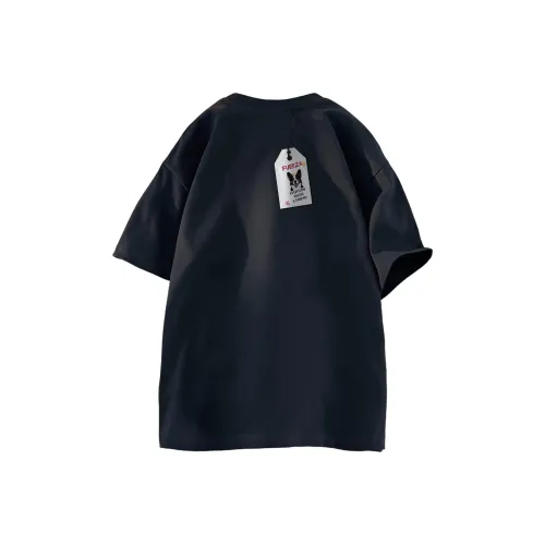 FUERZA Рукав с оборванным плечом Короткий рукав Т-рубашка Унисекс