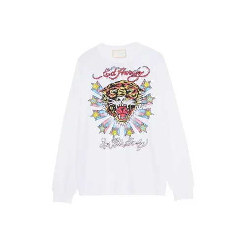 Ed Hardy Белый E1PAW090 Женские T Рубашки