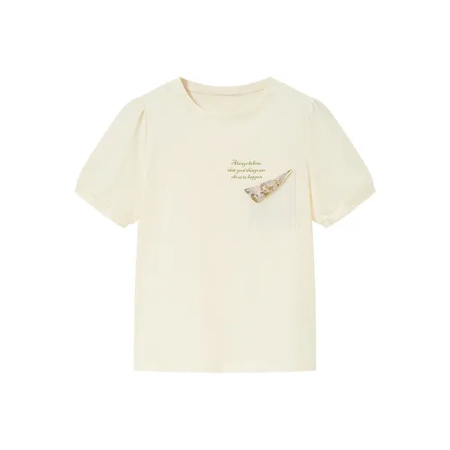 Pit Экрю Женские Рубашки T