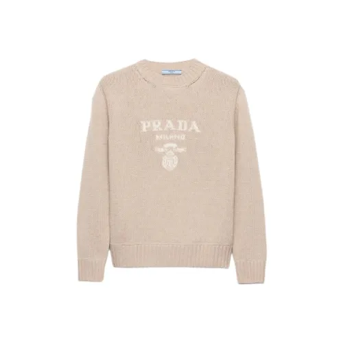 PRADA SS25 Свитер Женский Светлый Бежевый