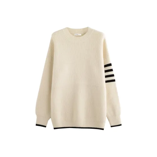 Tonlion Свитер Женский Молочный Белый