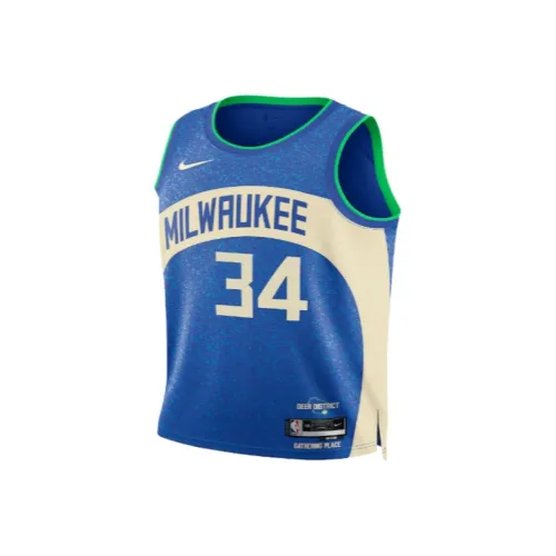 NBA x Nike Milwaukee Bucks Баскетбольная Джерси Унисекс Синяя