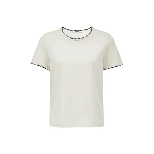ONLY T-Shirt Женская Кремово-Белая