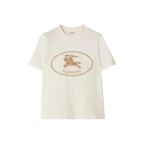 Burberry SS25 Стандартная T-рубашка Женская Белая