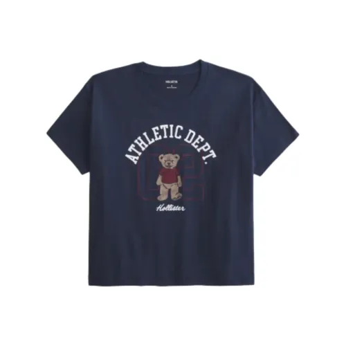 Hollister T-Shirt Женская Морской Синий