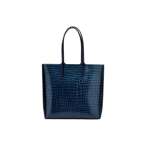 CL LUBOTING Телячья кожа Тоут Сумка Сумка для покупок Сумка Сумка через плечо Женская Синяя