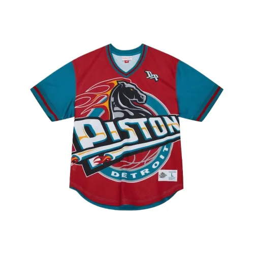 NBA x MITCHELL NESS Detroit Pistons V DE Malla Jumbotron 3,0 Баскетбольная Джерси Мужская Красная