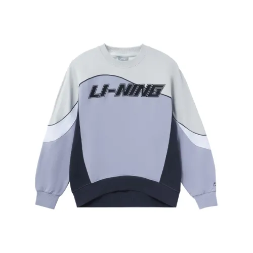 LINING Sports Fashion Collection Пыльно-фиолетовый Антарктический серый Многоцветный Женские Толстовки