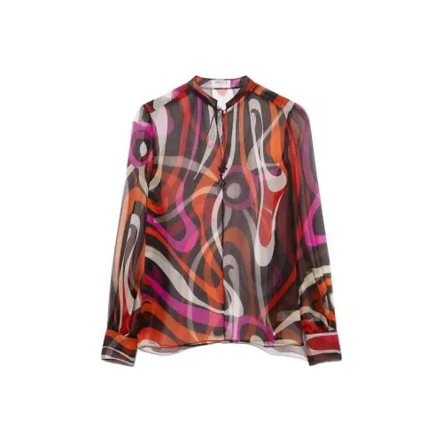 EMILIO PUCCI Женские рубашки красного цвета