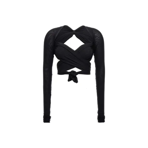 PHILOSOPHY DI LORENZO SERAFINI Черные Женские Т-рубашки