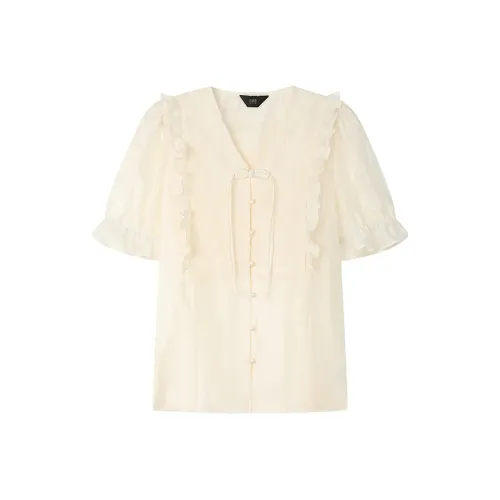 LOUISY AO Экрю Женские Рубашки