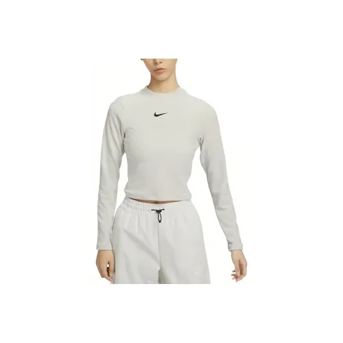 nike Комплект с короткими рукавами T-рубашка Женская Светлый костный