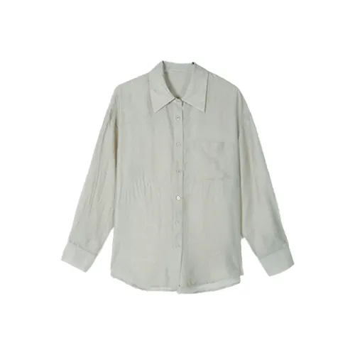 THE SEA LIFE Мерцающая зеленая Женская рубашка