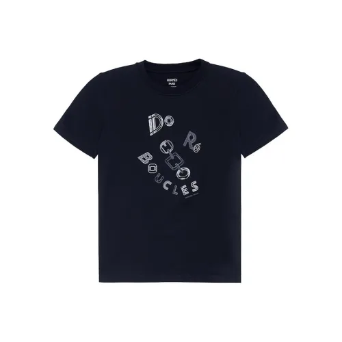 HERMES SS23 Стандартная Рубашка T Женская Черная